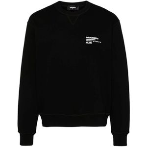 Dsquared2 Stijlvolle Fleece Sweater , Black , Heren , Maat: M