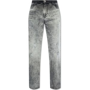 Balmain Straight jeans , Gray , Heren , Maat: W30