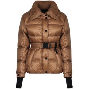 Moncler, Dames, Jassen, Bruin, Maat: XS Wol,