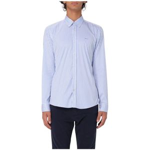 Hugo Boss, Heren, Overhemden, Blauw, Maat: S Katoen,