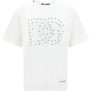 Dolce & Gabbana, Heren, Tops, Wit, Maat: M Katoen,