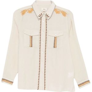 Diega, Dames, Blouses & Shirts, Beige, Maat: S