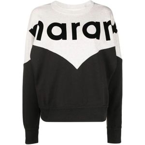 Marant étoile, Dames, Sweatshirts & Hoodies, Zwart, Maat: S Katoen,
