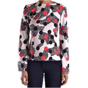 Msgm, Dames, Tops, Wit, Maat: XS Viscose,