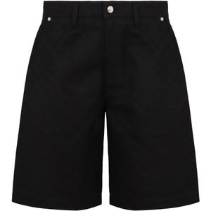 Gucci, Heren, Korte broeken, Zwart, Maat: M Katoen,