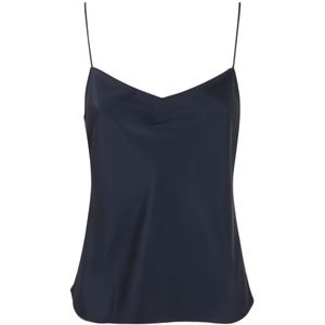 Theory, Dames, Tops, Blauw, Maat: L Satijn,