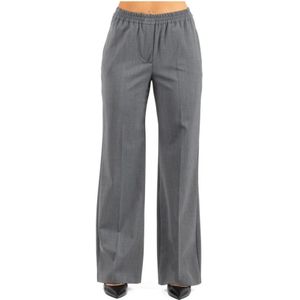 Weekend Max Mara - Petra Broek - Grijs - Dames - Wollen Gabardine