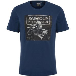 Barbour, Heren, Tops, Blauw, Maat: M Katoen,