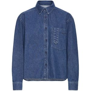 Ball, Dames, Blouses & Shirts, Blauw, Maat: XS Denim,