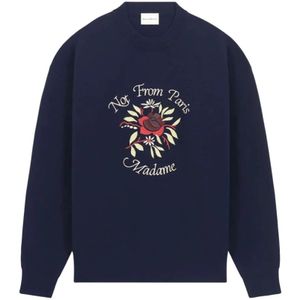 Drole de Monsieur, Heren, Sweatshirts & Hoodies, Blauw, Maat: S