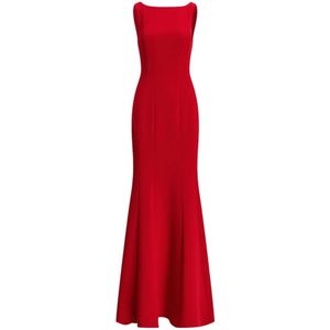 Ralph Lauren, Dames, Jurken, Rood, Maat: 2XS Poliester,