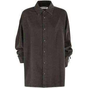 Darkpark, Dames, Blouses & Shirts, Bruin, Maat: S Denim,