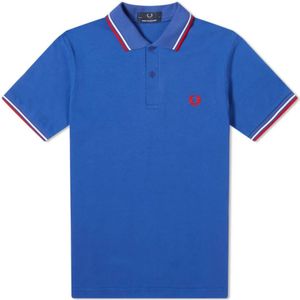 Fred Perry, Heren, Tops, Blauw, Maat: XS Katoen,