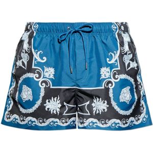 Versace, Heren, Badkleding, Blauw, Maat: XL Nylon,
