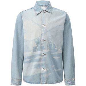 Lacoste, Heren, Overhemden, Blauw, Maat: XL Denim,