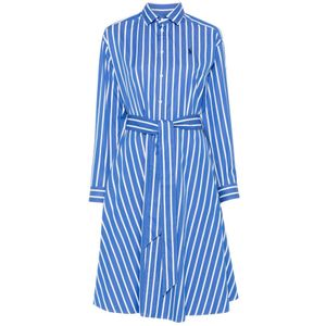 Polo Ralph Lauren, Dames, Jurken, Blauw, Maat: XS Katoen,