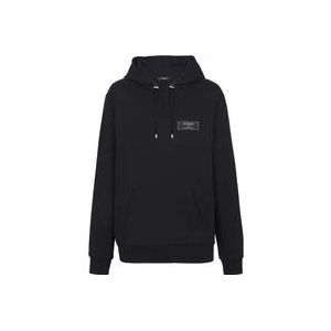 Balmain label hoodie , Black , Heren , Maat: S