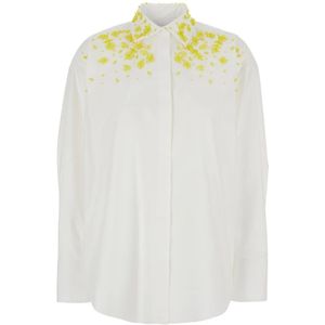 Msgm, Dames, Blouses & Shirts, Wit, Maat: M