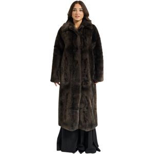 Silvian Heach, Dames, Mantels, Bruin, Maat: 2XS Poliester,