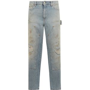 Golden Goose, Heren, Jeans, Blauw, Maat: M Denim,