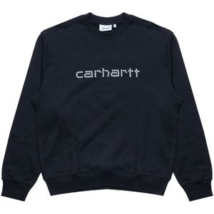 Carhartt Wip, Heren, Sweatshirts & Hoodies, Zwart, Maat: S Katoen,