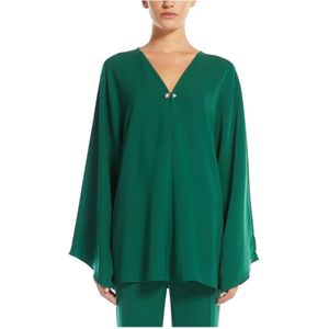 Max Mara, Dames, Blouses & Shirts, Groen, Maat: XL