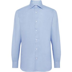 Boggi Milano, Heren, Overhemden, Blauw, Maat: S Katoen,