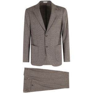 Breras, Heren, Pakken, Bruin, Maat: L Wol,