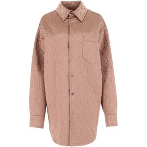 Maison Margiela, Dames, Blouses & Shirts, Roze, Maat: XS Katoen,