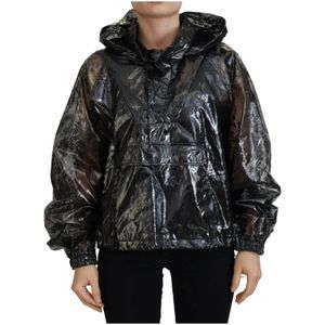 Dolce & Gabbana, Dames, Jassen, Zwart, Maat: XS Nylon,