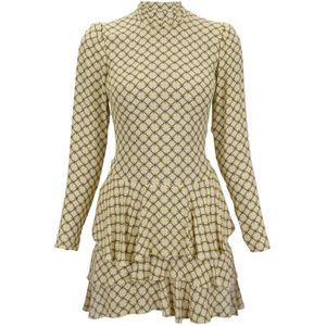 Elisabetta Franchi, Dames, Jurken, Groen, Maat: XS Viscose,