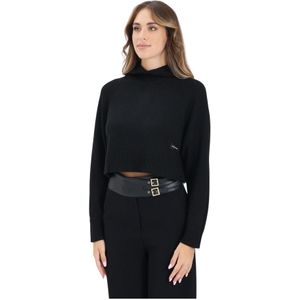 Armani Exchange, Dames, Sweatshirts & Hoodies, Zwart, Maat: S