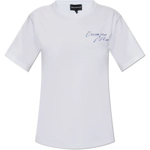 Emporio Armani, Dames, Tops, Wit, Maat: S Jersey,