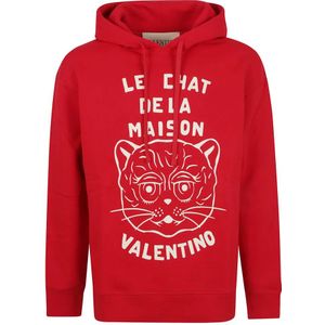 Valentino Garavani, Heren, Sweatshirts & Hoodies, Rood, Maat: M