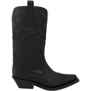 Ganni, Dames, Schoenen, Zwart, Maat: 38 EU Leer,