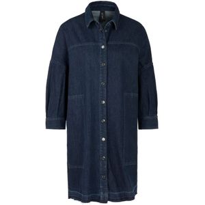 Marc Cain - Rethink Together - A-lijn Jurk - Blauw - Katoenmix