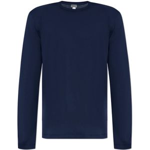 Hanro, Heren, Tops, Blauw, Maat: M Katoen,