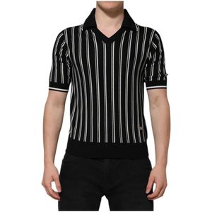 Dolce & Gabbana, Heren, Tops, Zwart, Maat: XS Zijde,