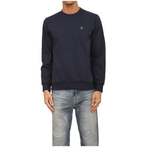 Hugo, Heren, Sweatshirts & Hoodies, Blauw, Maat: 3XL Katoen,