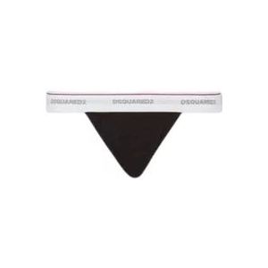 Dsquared2 Zwart Logo Elastische Tailleband Ondergoed , Black , Dames , Maat: M