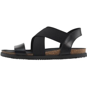 Nature Footwear - Mona Sandal - Sandalen - Zwart - Leer - Natuurlijk Rubber