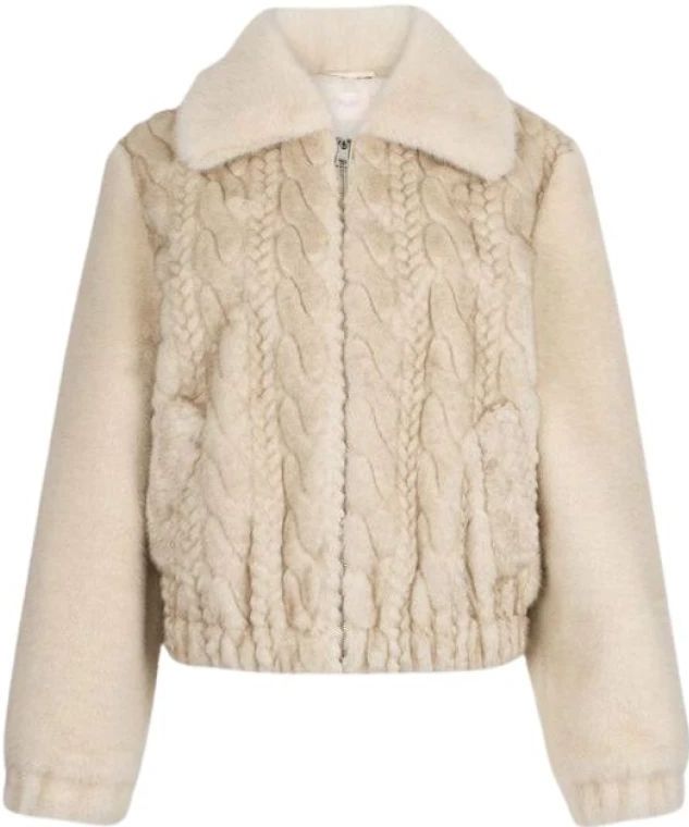 Regular fit jack van imitatiebont