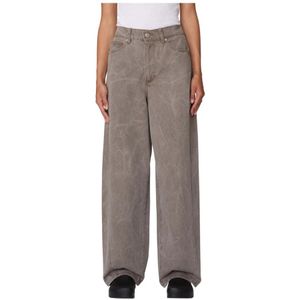 Obey, Dames, Jeans, Bruin, Maat: W25 Katoen,