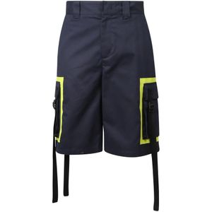 Msgm, Heren, Korte broeken, Blauw, Maat: XS Katoen,