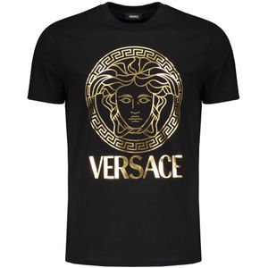 Versace, Heren, Tops, Zwart, Maat: XL Katoen,