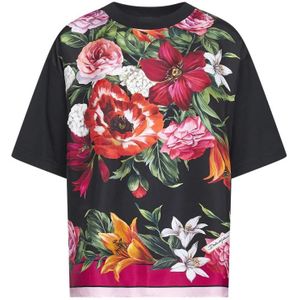 Dolce & Gabbana, Dames, Tops, Veelkleurig, Maat: L Katoen,