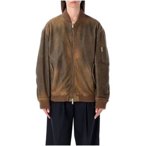 Golden Goose, Dames, Jassen, Bruin, Maat: L Leer,