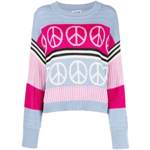 Moschino, Dames, Truien, Veelkleurig, Maat: M Wol,