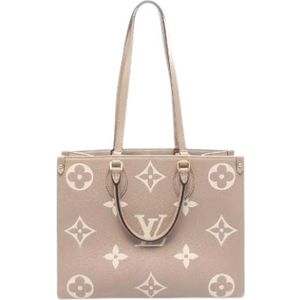 Louis Vuitton Vintage, Dames, Pre-owned, Beige, Maat: ONE Size Leer,