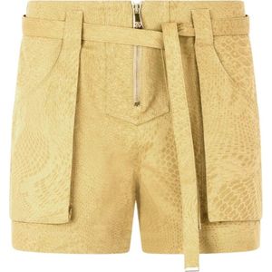 Roberto Cavalli, Dames, Korte broeken, Bruin, Maat: XS Katoen,